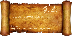 Flits Levendula névjegykártya